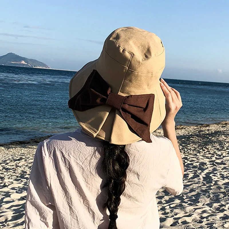 Bucket Hat Women's Back Bow Summer Korean-style Casual Versatile Literature And Art College Style Sun Protection Hat Soft Girl S
Bucket Hat Women's Back Bow Summer Korean-style Casual Versatile Literature And Art College Style Sun Protection Hat Soft Girl S