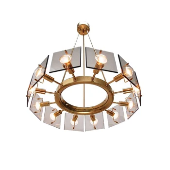 American smoke gray luxury glass piece LED pendant lights Iron art round living room lighting fixtures Indoor deco hanging lamp
American smoke gray luxury glass piece LED pendant lights Iron art round living room lighting fixtures Indoor deco hanging lamp