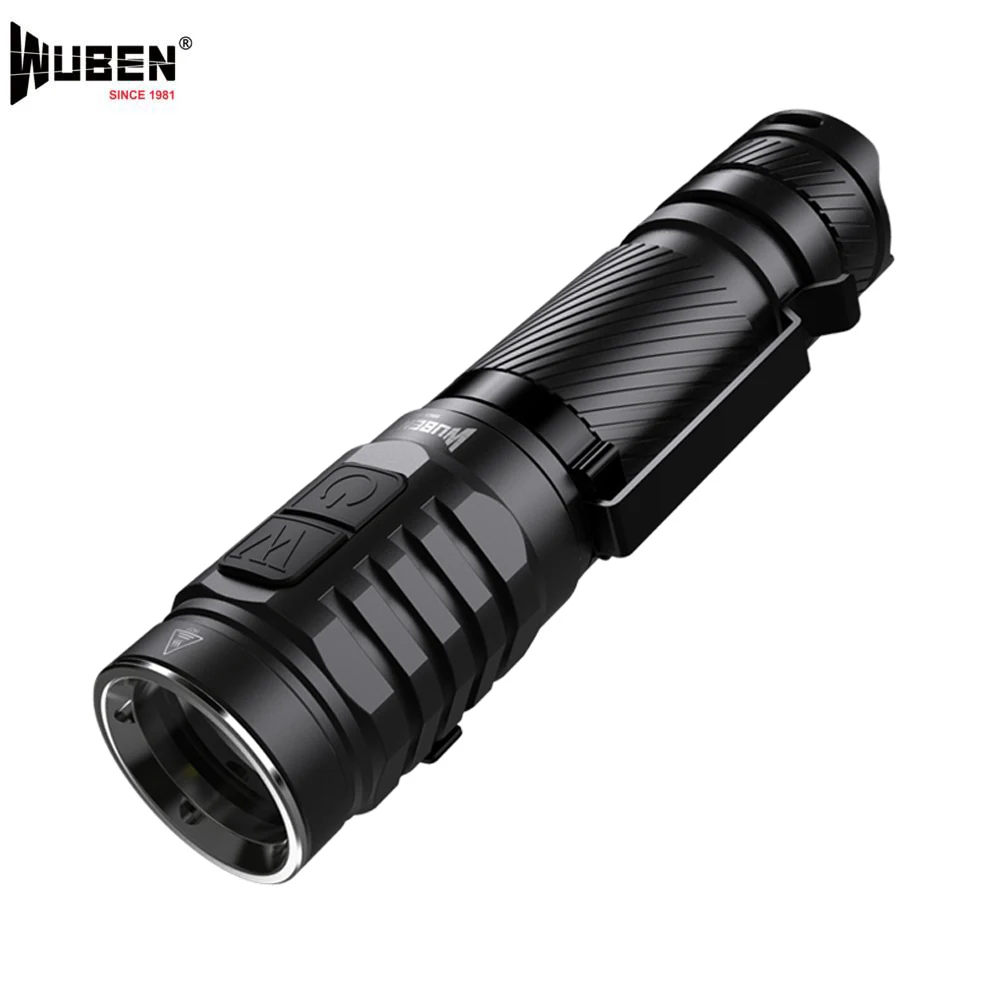 WUBEN TO46R USB Rechargeable Flashlight 3 x CREE XP-G3 max 1000 Lumen beam distance 115 meter outdoor torch with 18650 Battery
WUBEN TO46R USB Rechargeable Flashlight 3 x CREE XP-G3 max 1000 Lumen beam distance 115 meter outdoor torch with 18650 Battery