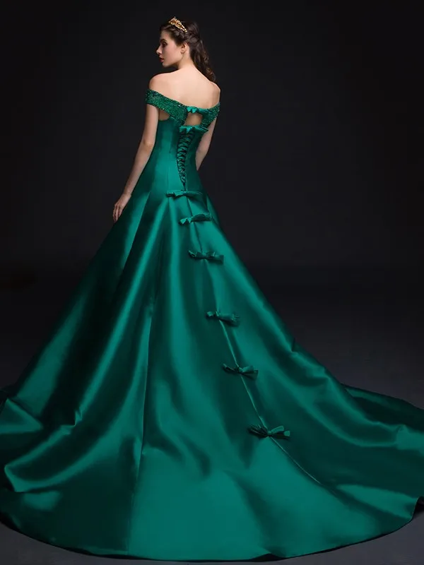 robe de soriee Vintage Off the Shoulder Pearls Lace Bowknot Formal Evening Dresses 2020 Green Prom Party Gowns Vestidos
robe de soriee Vintage Off the Shoulder Pearls Lace Bowknot Formal Evening Dresses 2020 Green Prom Party Gowns Vestidos