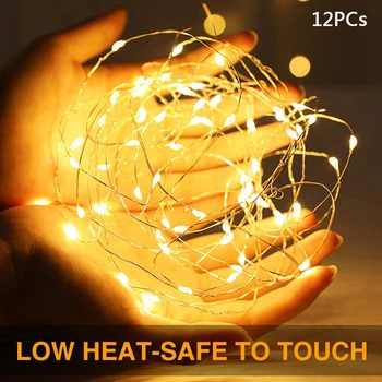 LEADLY 12 Pack Fairy Lights Battery Operated 20 LED Copper Wire Lights Multicolor Mini String Light IP67 Light for DIY Mason Jar
LEADLY 12 Pack Fairy Lights Battery Operated 20 LED Copper Wire Lights Multicolor Mini String Light IP67 Light for DIY Mason Jar
