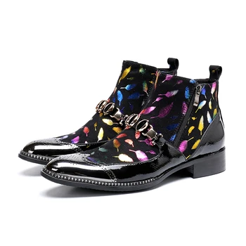 Feather New style black pattern zip ankle boot fashion low heel Carved oxford pointed toe Martin boots men size 38-46
Feather New style black pattern zip ankle boot fashion low heel Carved oxford pointed toe Martin boots men size 38-46