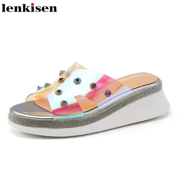 Lenkisen jelly shoes colorful crystal rhinestones borderd thick bottom slip on young lady daily wear fashion summer slipper L62
Lenkisen jelly shoes colorful crystal rhinestones borderd thick bottom slip on young lady daily wear fashion summer slipper L62