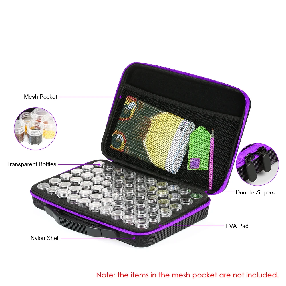 New Diamond Painting Box Tool Storage Box Hand Bag Zipper Closure Embroidery Rhinestones Carry Case Holder 15/30/60 Slots Handba
New Diamond Painting Box Tool Storage Box Hand Bag Zipper Closure Embroidery Rhinestones Carry Case Holder 15/30/60 Slots Handba