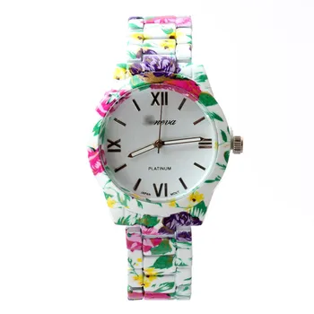 Fashion Retro Flower Print Alloy Analog Quartz Dress Bracelet Women Wrist Watch 
Fashion Retro Flower Print Alloy Analog Quartz Dress Bracelet Women Wrist Watch