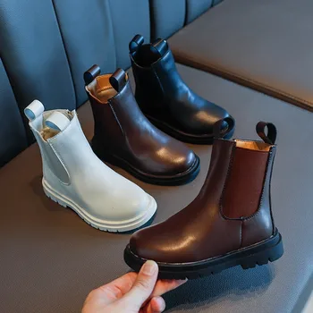 Autumn Boys Girls Leather Boots Children Fashion Boots Waterproof Side Zipper Kids Ankle Booties for Girl Casual Martin Shoe 36
Autumn Boys Girls Leather Boots Children Fashion Boots Waterproof Side Zipper Kids Ankle Booties for Girl Casual Martin Shoe 36