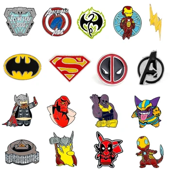 Avengers Endgame Pins Superman Thor Iron Man Captain America Iron Fist Deadpool Thanos Batman Brooches For Men Woman Gift
Avengers Endgame Pins Superman Thor Iron Man Captain America Iron Fist Deadpool Thanos Batman Brooches For Men Woman Gift