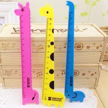 1 pçs/lote bonito dos desenhos animados girafa alpaca elefante design plástico régua reta escola escritório papelaria presentes(China)