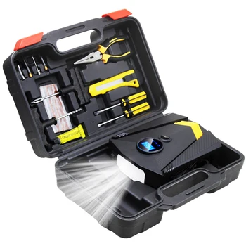 Car Air Compressor Inflator Pump Digital Display with 7 Pcs Repair Tools Vise Utility Knife Tire Repair Tool Car Air Pump
Car Air Compressor Inflator Pump Digital Display with 7 Pcs Repair Tools Vise Utility Knife Tire Repair Tool Car Air Pump