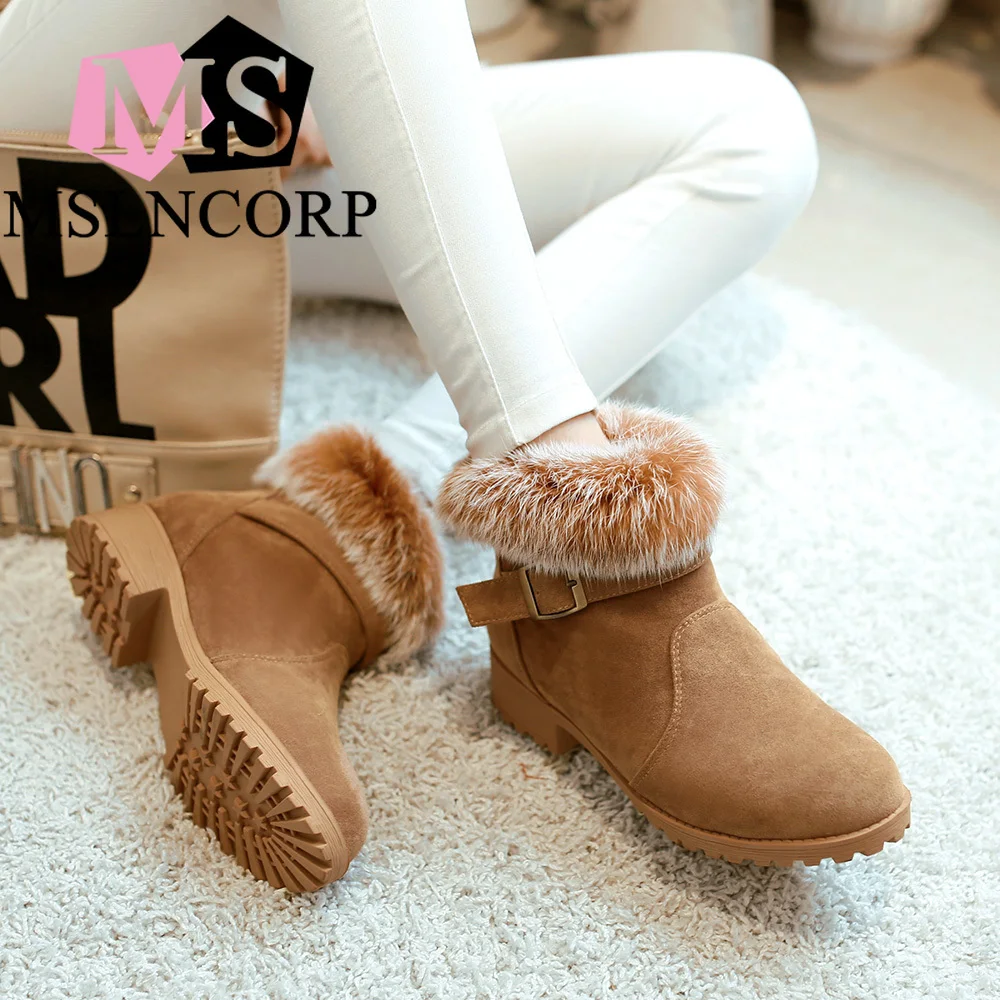 Plus Size 34-43 Women's Boots Winter Snow Short Boots Round Toe Ankle Boots Thick Heel Platform Wedge Shoes Female Boots Winter
Plus Size 34-43 Women's Boots Winter Snow Short Boots Round Toe Ankle Boots Thick Heel Platform Wedge Shoes Female Boots Winter
