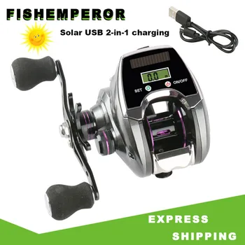Rechargeable Digital LED Display Fishing Reel Lure Baitcasting 6+1BB Braking Force 8.0:1 Speed Ratio Metal Wheel Solar Charging
Rechargeable Digital LED Display Fishing Reel Lure Baitcasting 6+1BB Braking Force 8.0:1 Speed Ratio Metal Wheel Solar Charging