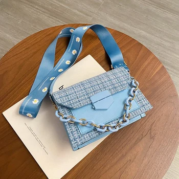 Wide Strap Shoulder Bags for Women 2020 Designer Lady Handbags and Purses Fashion Chain Messenger Crossbody Bags
Wide Strap Shoulder Bags for Women 2020 Designer Lady Handbags and Purses Fashion Chain Messenger Crossbody Bags