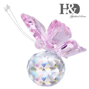 H&D Pink Crystal Flying Butterfly with Crystal Ball Base Figurine Collection Cut Glass Ornament Statue Animal Collectible
H&D Pink Crystal Flying Butterfly with Crystal Ball Base Figurine Collection Cut Glass Ornament Statue Animal Collectible