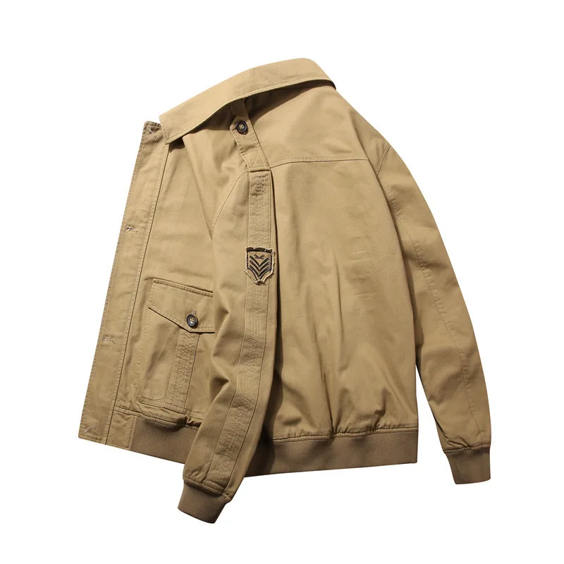 Men 2019 New Style Tooling Jacket Men's Spring And Autumn Fold-down Collar Pure Cotton Autumn Clothes Middle-aged Thin Casual Da
Men 2019 New Style Tooling Jacket Men's Spring And Autumn Fold-down Collar Pure Cotton Autumn Clothes Middle-aged Thin Casual Da