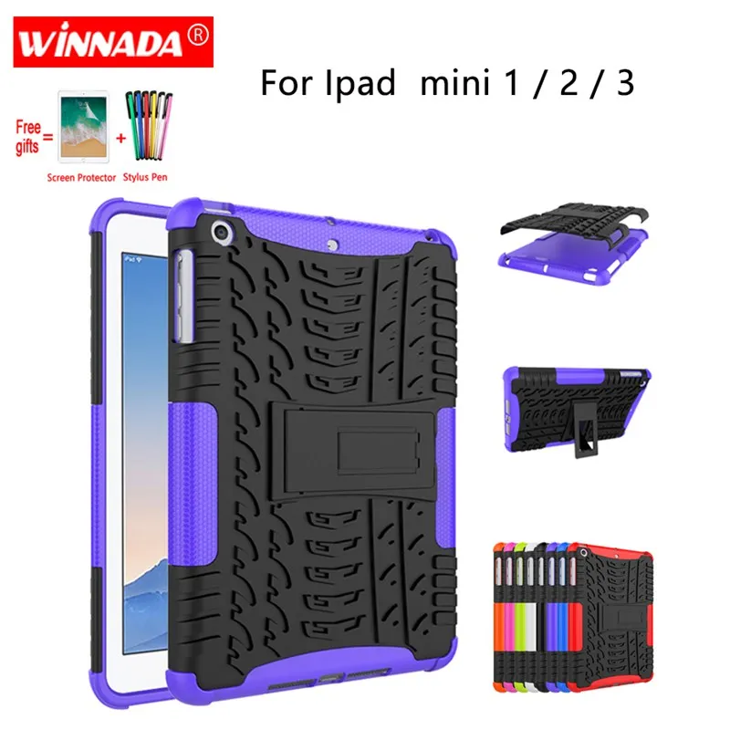 For Apple ipad mini 3 2 1 case 7.9 inch Tablet armor case Silicone TPU+PC Shockproof Stand Cover for ipad mini 2 +Film+Pen
For Apple ipad mini 3 2 1 case 7.9 inch Tablet armor case Silicone TPU+PC Shockproof Stand Cover for ipad mini 2 +Film+Pen