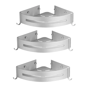 Perforated Space-Free Aluminum Bathroom Storage Racks Bathroom Racks Wall-Mounted Triple-cornered Basket
Perforated Space-Free Aluminum Bathroom Storage Racks Bathroom Racks Wall-Mounted Triple-cornered Basket