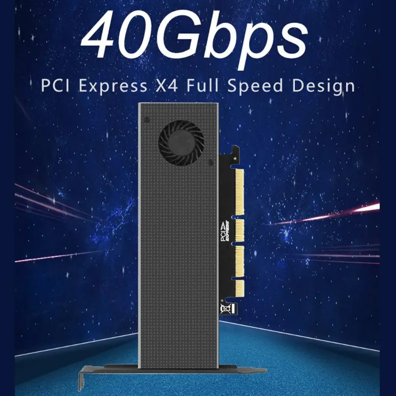 M.2 NVMe Adapter to PCIE3.0 GEN3 M.3 Built-in Turbo Fan for 2230-22110 Size NVME GEN3 M.3 Expansion Card
M.2 NVMe Adapter to PCIE3.0 GEN3 M.3 Built-in Turbo Fan for 2230-22110 Size NVME GEN3 M.3 Expansion Card
