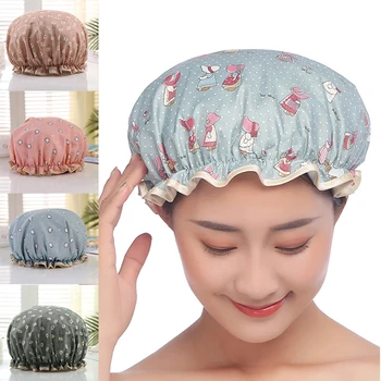 1Pcs Double Layer Thick Women Shower Satin Hats Waterproof Bathing Cap Polyester Cotton Shower Hats Bathroom Accessories
1Pcs Double Layer Thick Women Shower Satin Hats Waterproof Bathing Cap Polyester Cotton Shower Hats Bathroom Accessories