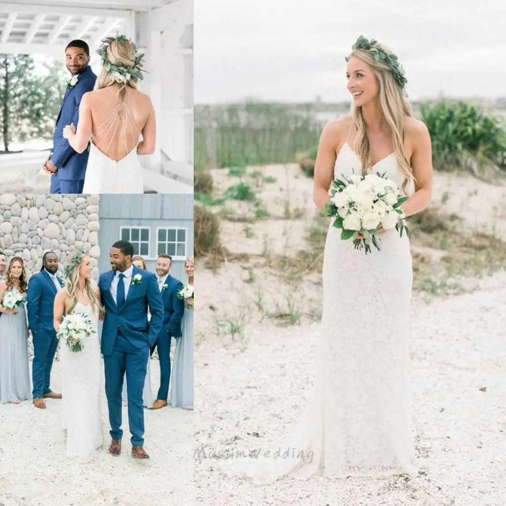 Cheap Mermaid Beach Wedding Dress Full Lace Halter Cross Back Summer Boho Wedding Dress 2020 Sexy Backless Country Wedding Gowns
Cheap Mermaid Beach Wedding Dress Full Lace Halter Cross Back Summer Boho Wedding Dress 2020 Sexy Backless Country Wedding Gowns