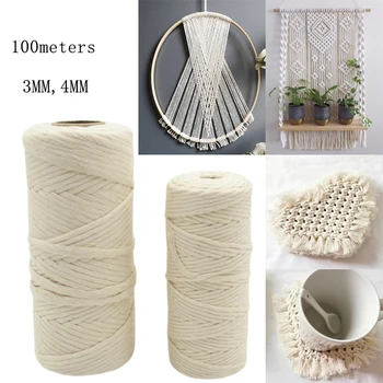 Macrame Cord Rope Single Strand White Macrame Cotton String for Handemade Wall Hanging Weaving Basketry Crochet and Tapestry
Macrame Cord Rope Single Strand White Macrame Cotton String for Handemade Wall Hanging Weaving Basketry Crochet and Tapestry