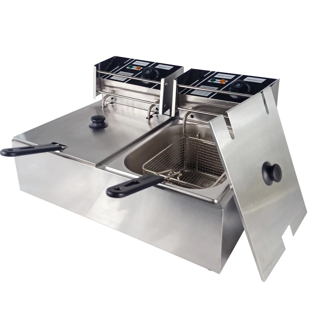 Commercial Use 20L Electric Deep Fryer Double Tank Oil Fat Chips Chicken Frying Machine Smokeless Fryer For Restaurant Kitchen
Commercial Use 20L Electric Deep Fryer Double Tank Oil Fat Chips Chicken Frying Machine Smokeless Fryer For Restaurant Kitchen