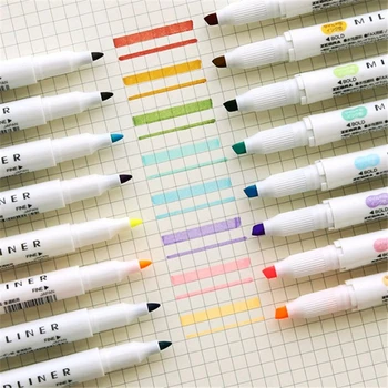 Japanese Zebra Mild Liner Double Headed Highlighter Pen Drawing Marker Pens Zebra Mildliner Scribble Stationery School Markers 
Japanese Zebra Mild Liner Double Headed Highlighter Pen Drawing Marker Pens Zebra Mildliner Scribble Stationery School Markers