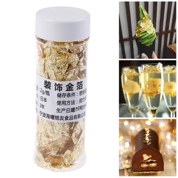 1PCS Edible Grade Genuine Gold Leaf Schabin Flakes 2g 24K Gold Decorative Dishes Chef Art Cake Decorating Tools Chocolates
1PCS Edible Grade Genuine Gold Leaf Schabin Flakes 2g 24K Gold Decorative Dishes Chef Art Cake Decorating Tools Chocolates