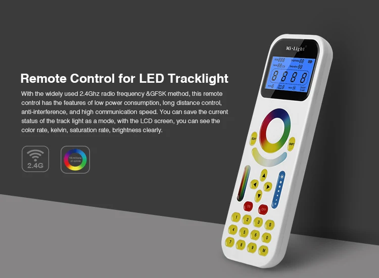 LED Remote Control FUT090 2.4GHz with LCD Screen Max 99 Zones Control for Mi.Light LED Tracklight or LS1 4 in 1 Smart Controller
LED Remote Control FUT090 2.4GHz with LCD Screen Max 99 Zones Control for Mi.Light LED Tracklight or LS1 4 in 1 Smart Controller