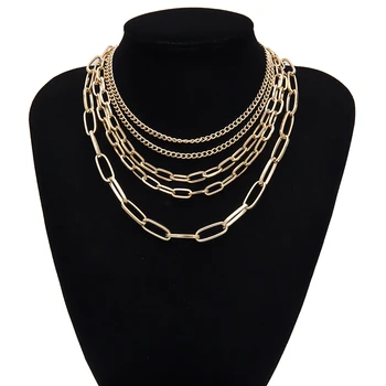 Punk Multilayer Fashion Women Lady Alloy Clavicle Choker Necklace Charm Chain Jewelry 2 Colors
Punk Multilayer Fashion Women Lady Alloy Clavicle Choker Necklace Charm Chain Jewelry 2 Colors