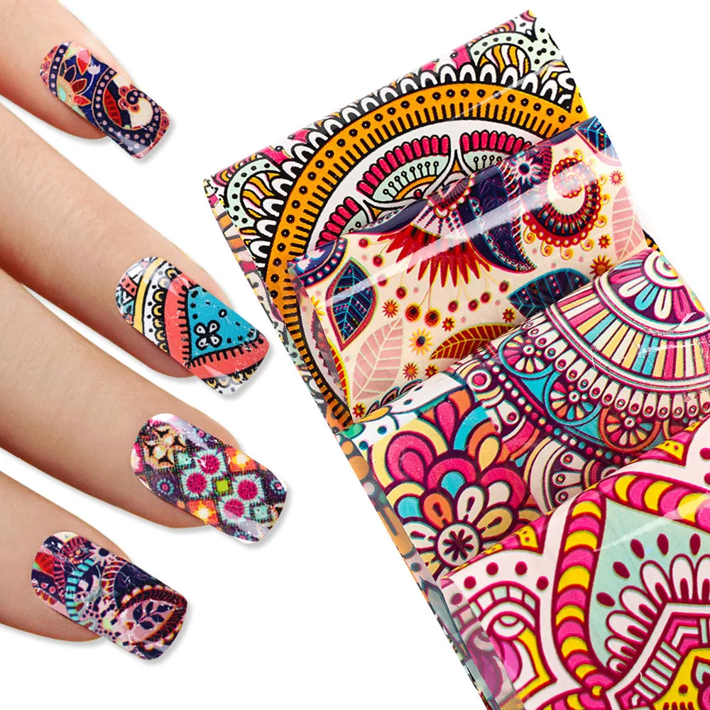 16Pcs/Pack Retro Bohemian Floral Nail Foil Transfer Stickers Set Flower Geometry Mixed Printing Decals Adhesive Nail Art Decors
16Pcs/Pack Retro Bohemian Floral Nail Foil Transfer Stickers Set Flower Geometry Mixed Printing Decals Adhesive Nail Art Decors