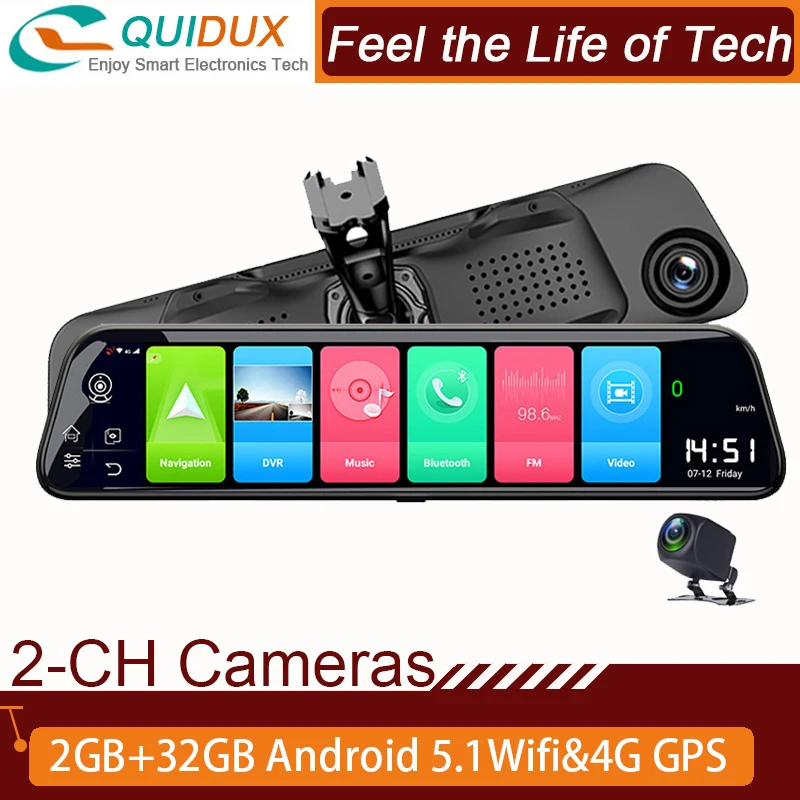 Smart Car DVR Android Rearview Mirror 12 Inch Touch Camera 4G ADAS Dash Cam GPS Navigation Wifi Auto Video Recorder 2Lens
Smart Car DVR Android Rearview Mirror 12 Inch Touch Camera 4G ADAS Dash Cam GPS Navigation Wifi Auto Video Recorder 2Lens