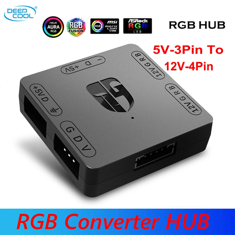 DeepCool RGB Convertor 5V to 12V RGB Transfer Hub SATA interface Magnet installation For RGB 3PIN M/B ASUS Gigabyte and MS
DeepCool RGB Convertor 5V to 12V RGB Transfer Hub SATA interface Magnet installation For RGB 3PIN M/B ASUS Gigabyte and MS