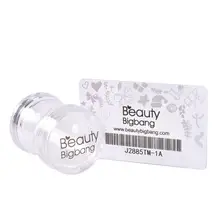 Beautybigbang conjunto de stamper da arte do prego kits de carimbo de borracha raspador de unhas claro jelly flor lidar com placa de arte do prego acessórios conjunto de ferramentas(China)