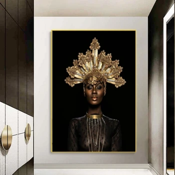Abstract Gold Crown African Woman Oil Paintings on Canvas Wall Art Posters and Prints Scandinavian Cuadros for Living Room Decor
Abstract Gold Crown African Woman Oil Paintings on Canvas Wall Art Posters and Prints Scandinavian Cuadros for Living Room Decor