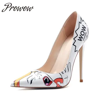 Prowow New Sexy Stiletto Sexy Pointed Toe Printed Letter Thin High Heel Pumps Shoes Women 
Prowow New Sexy Stiletto Sexy Pointed Toe Printed Letter Thin High Heel Pumps Shoes Women