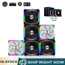 LIANLI SL120 UNI FAN With Controller, RGB Addressable MODULES 12cm 120mm,Cable Free Software Smart PWM Control SYNC Black/White LIANLI SL120 UNI FAN With Controller, RGB Addressable MODULES 12cm 120mm,Cable Free Software Smart PWM Control SYNC Black/White