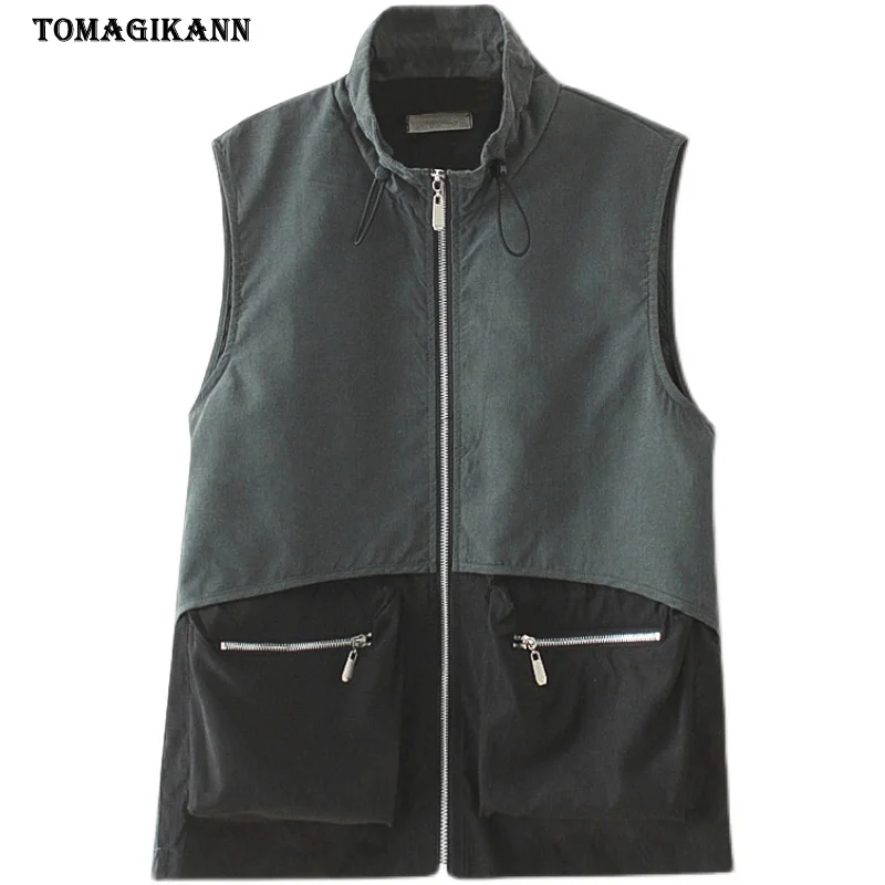 Women Vest Hit Color Stand Collar Patchwork Zipper Pockets Causal Waistcoat 2021 Autumn Female Clothing
Women Vest Hit Color Stand Collar Patchwork Zipper Pockets Causal Waistcoat 2021 Autumn Female Clothing