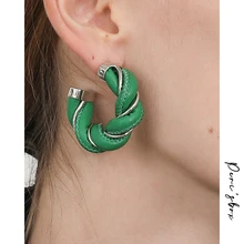 Peri'sBox White Black Chunky Leather Open Hoop Earrings Winter Big Statement Twisted Hoops Earrings For Woman Large Earrings
Peri'sBox White Black Chunky Leather Open Hoop Earrings Winter Big Statement Twisted Hoops Earrings For Woman Large Earrings