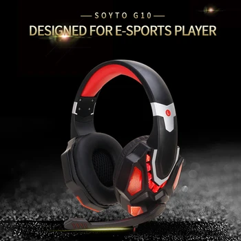 Wired Gaming Headphone G10 3.5mm with Microphone Easily Carrying USB Lighting Headset Lightweight Earphone Part for PS4 PC 
Wired Gaming Headphone G10 3.5mm with Microphone Easily Carrying USB Lighting Headset Lightweight Earphone Part for PS4 PC