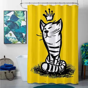 Shower Curtains Under 15 Sketchy,Hand Drawn Doodle Style Cute Cat with a Crown on Grass Funny Graphic Design,Black White
Shower Curtains Under 15 Sketchy,Hand Drawn Doodle Style Cute Cat with a Crown on Grass Funny Graphic Design,Black White