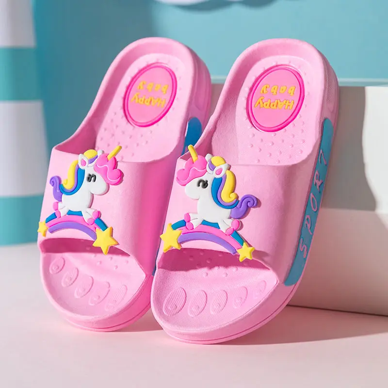 Unicorn slippers girls summer beach shoes unisex child PVC anti slip baby runway slippers 2020 
Unicorn slippers girls summer beach shoes unisex child PVC anti slip baby runway slippers 2020
