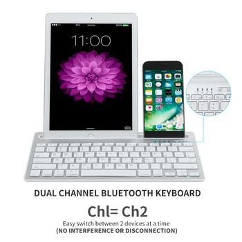 Portable mini keyboard Bluetooth keyboard dual channel universal wireless Bluetooth charging keyboard, suitable for IOS Android
Portable mini keyboard Bluetooth keyboard dual channel universal wireless Bluetooth charging keyboard, suitable for IOS Android