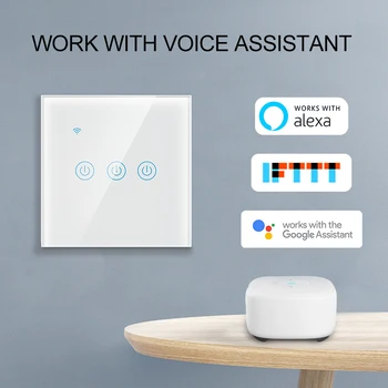 EU Standard Smart Switch WiFi RF433 1/2/3Gang Smart Switch Smart Life Tuya Remote Control Work with Alexa and Google Assistant
EU Standard Smart Switch WiFi RF433 1/2/3Gang Smart Switch Smart Life Tuya Remote Control Work with Alexa and Google Assistant