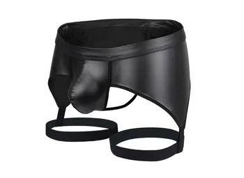 Anti-leather patent leather sexy nightclub U convex low waist inner cool T pants men's sexy thong pouch plus size
Anti-leather patent leather sexy nightclub U convex low waist inner cool T pants men's sexy thong pouch plus size