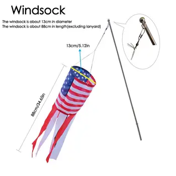 Color Windsocks Outdoor Durable American US Flag Windsock Stars Stripes Windsock Fluorescence Color Printing Nylon Decoration
Color Windsocks Outdoor Durable American US Flag Windsock Stars Stripes Windsock Fluorescence Color Printing Nylon Decoration