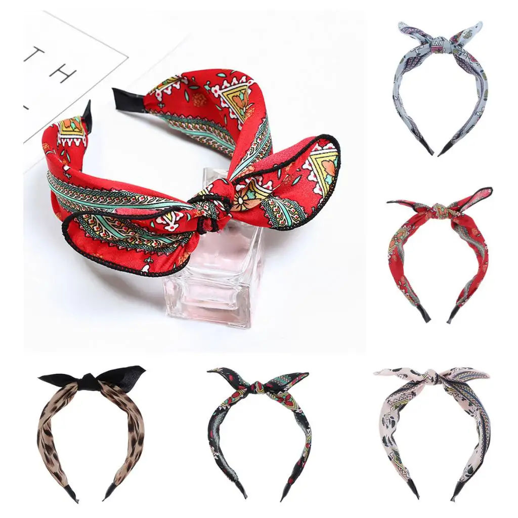 Paisley Boho Bow Headbands for Women Girls Bowknot Vintage Paisley Bandana Hairband Cute Floral Elastic Head Wrap 5 Color Paisley Boho Bow Headbands for Women Girls Bowknot Vintage Paisley Bandana Hairband Cute Floral Elastic Head Wrap 5 Color