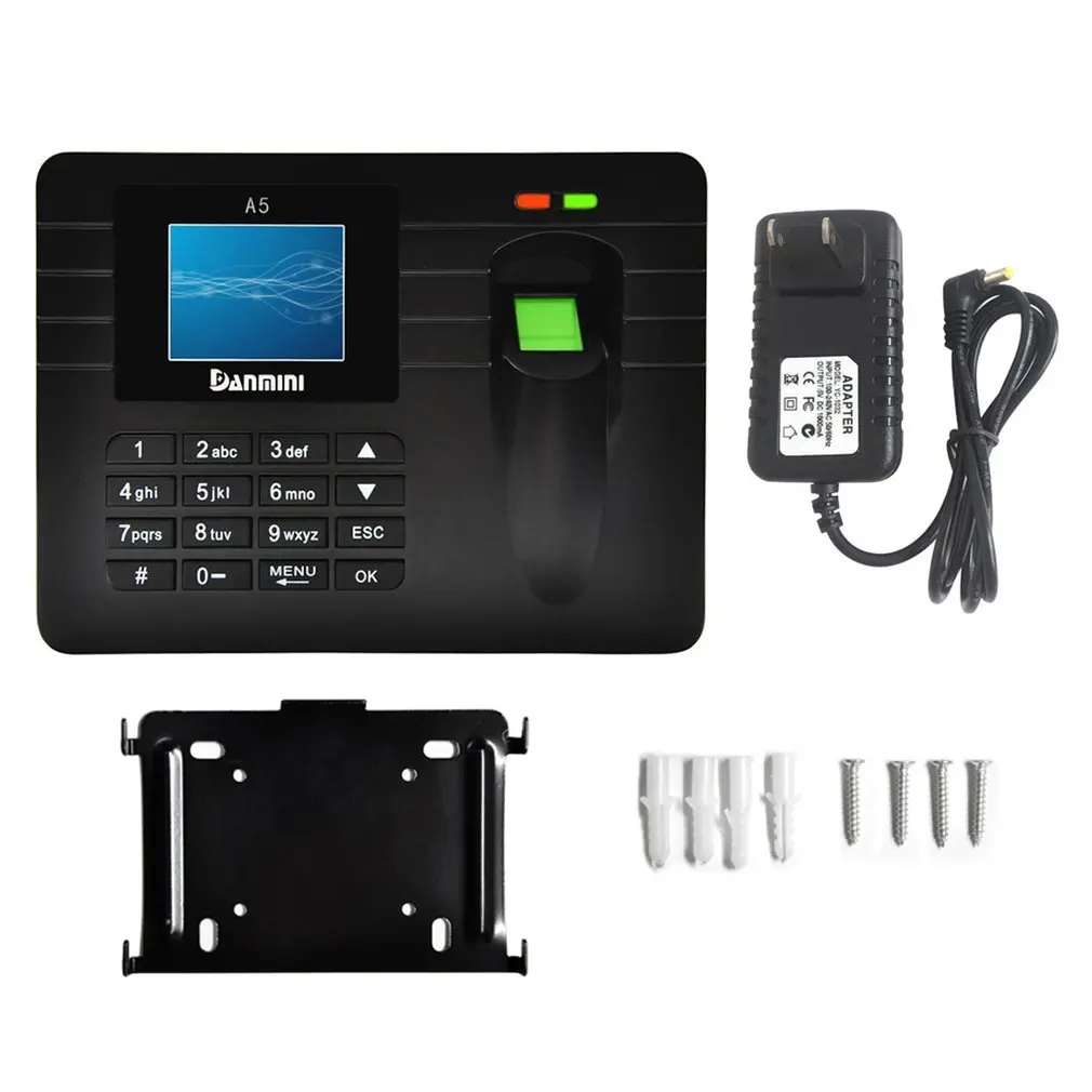 DANMINI A5 2.4-Inch TFT Color Screen Fingerprint Recorder Free-software Employee Attendance Machine Time Clock Recorder
DANMINI A5 2.4-Inch TFT Color Screen Fingerprint Recorder Free-software Employee Attendance Machine Time Clock Recorder
