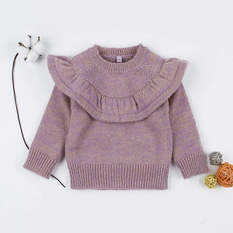 Фото Новинка 2019 года милый свитер для маленьких девочек сезон осень зима пуловер с