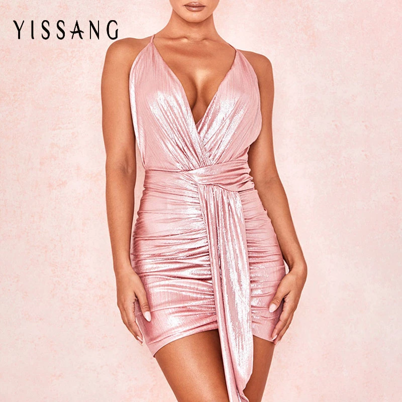 Yissang Wrap Bandage Dress Women Deep V Neck Sexy Party Dresses Spaghetti Strap Mini Summer Bodycon Dress 2019 Vestidos
Yissang Wrap Bandage Dress Women Deep V Neck Sexy Party Dresses Spaghetti Strap Mini Summer Bodycon Dress 2019 Vestidos