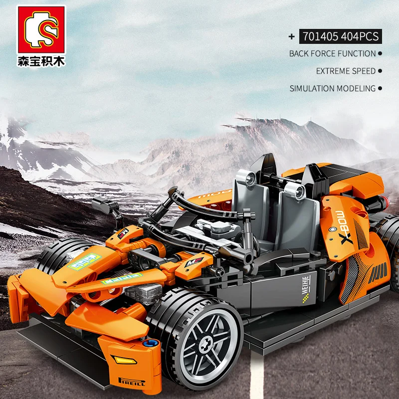 SEMBO 701405 404pcs MOC Technic series Building Blocks KTM X-BOW GT Pull Back Car Supercar Bricks Toys for Kids
SEMBO 701405 404pcs MOC Technic series Building Blocks KTM X-BOW GT Pull Back Car Supercar Bricks Toys for Kids